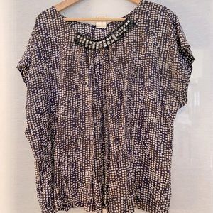 Pas de Calais embellished rayon dot top M (38)